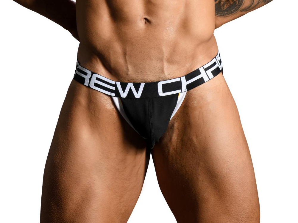 Retro Pop Jockstrap ANDREW CHRISTIAN s Pushup kapsou Show-It Black1